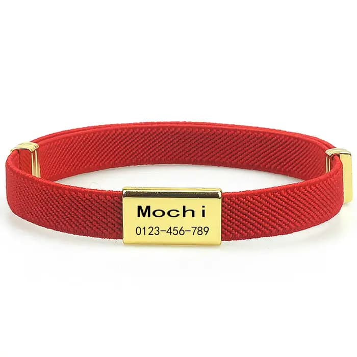 Collier de chat personnalisable à la mode avec étiquette de nom gravée, collier réglable pour petit