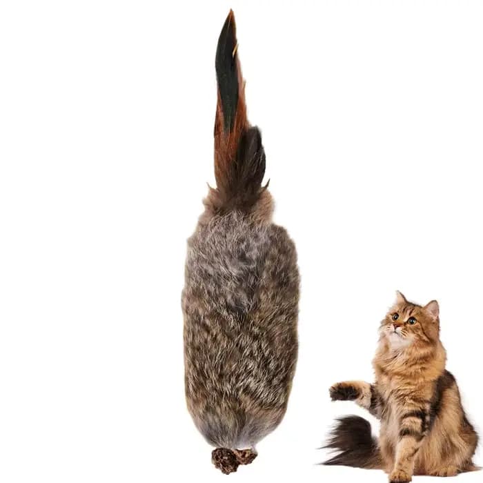 Jouets interactifs pour animaux de compagnie en fausse fourrure de lapin pour chats et chiens, jouet