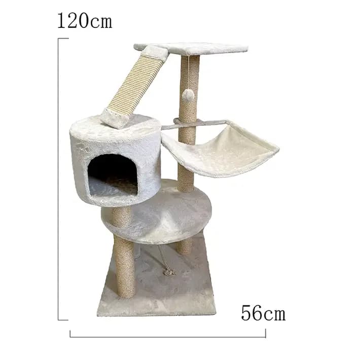 Arbre à chat d'extérieur moderne en bois massif