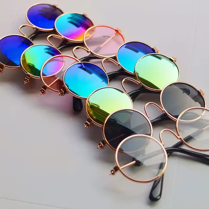 Lunettes de soleil rondes Vintage pour chat, jolies lunettes à réflexion pour petit chien, chat, Pho