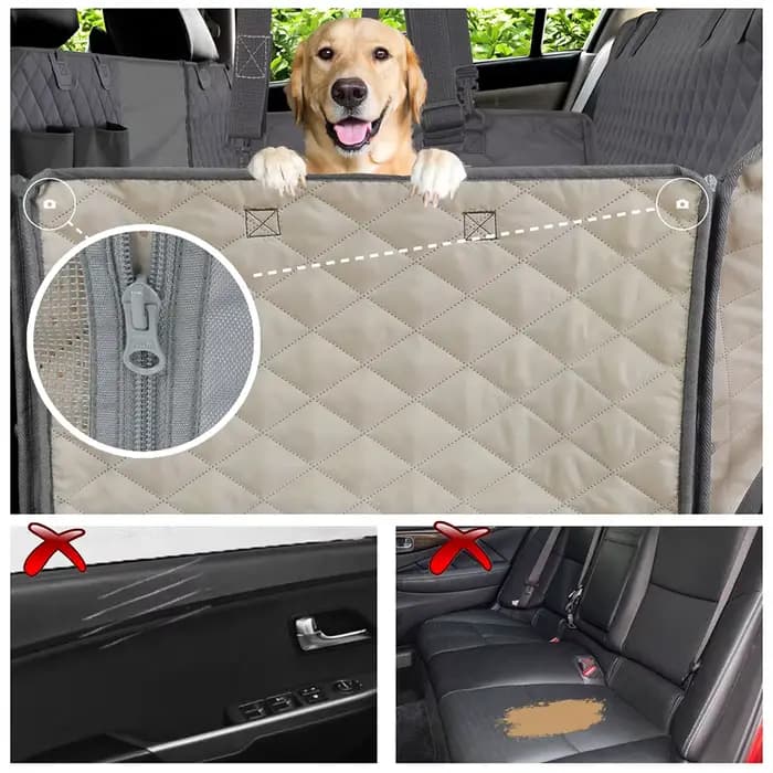 Porte-chien imperméable à l'eau arrière pour chien, housse de siège de voiture, tapis de protection