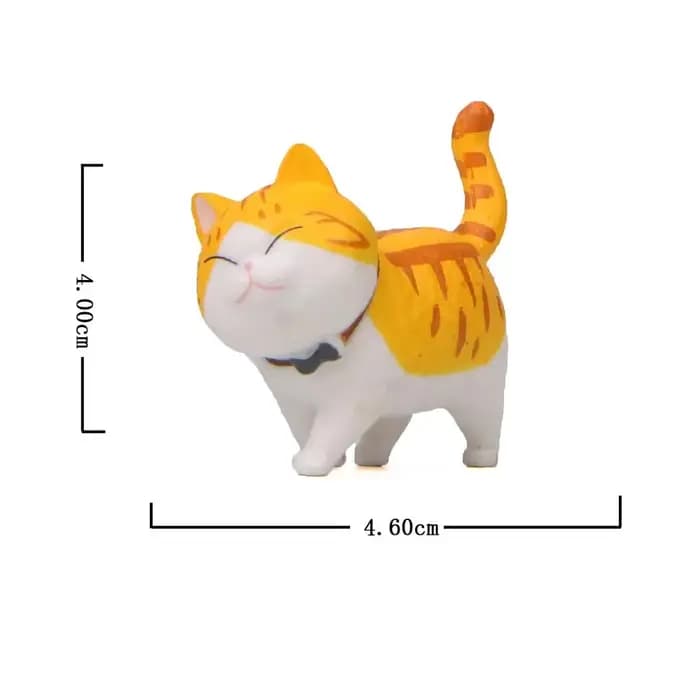 Simulation de modèle animal de dessin animé de cloches de chat, artisanat de figurine, décor moderne