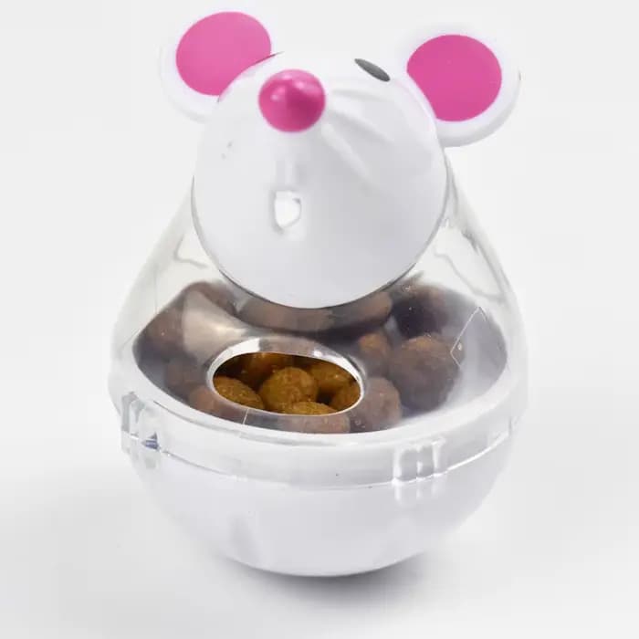 Jouet interactif pour chat : Distributeur de nourriture anti-fuite en forme de souris, jouet de puzz