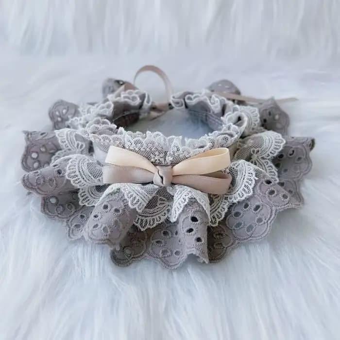 Collier en dentelle réglable pour chat et chien, accessoires pour animaux de compagnie, bandana, fou