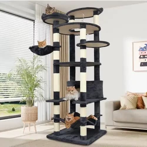 Arbre à chat de style moderne résistant aux rayures, produits pour animaux de compagnie en sisal, em