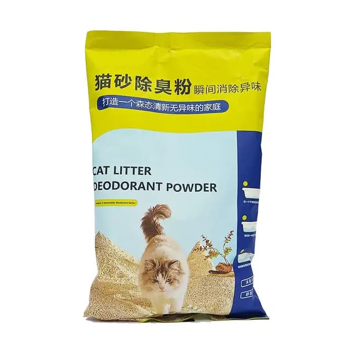 Poudre désodorisante pour litière pour chat, fournitures pour animaux de compagnie, sans poussière,