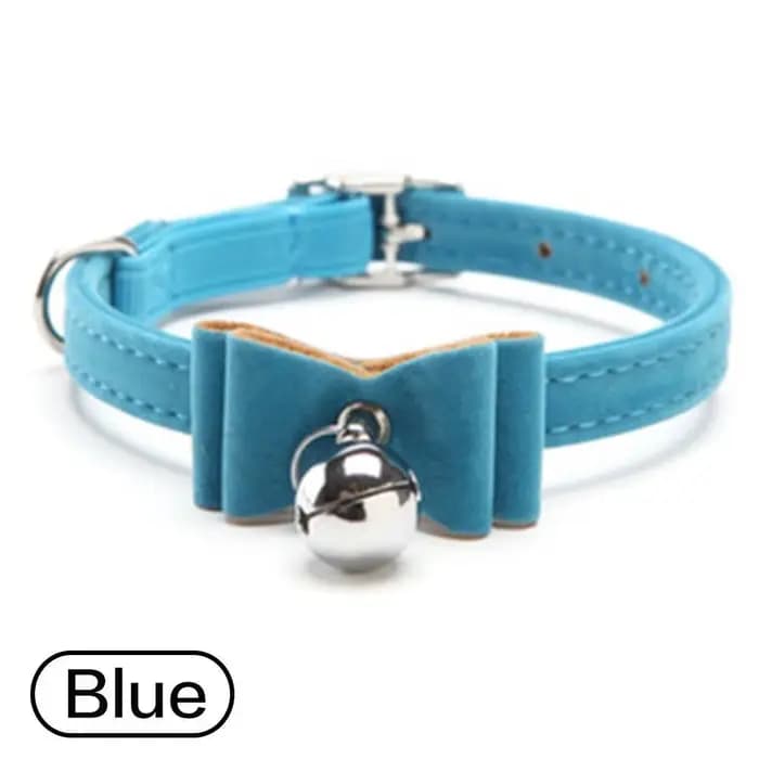 Collier pour animaux de compagnie chaton mignon velours nœud papillon sécurité élastique réglable no
