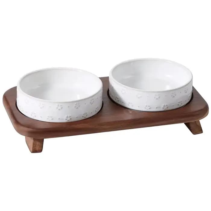 BSEVB - Gamelle surélevée pour chat, ensemble de gamelles pour nourriture et eau pour animaux de com