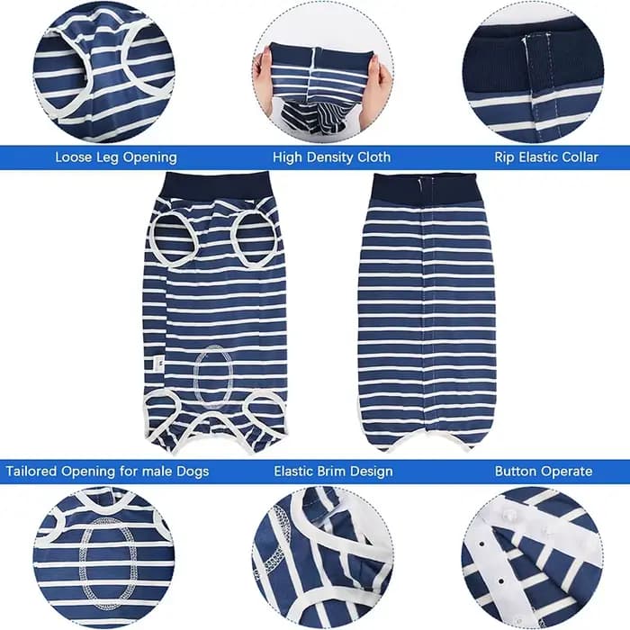 Combinaison de récupération pour chien, vêtements chirurgicaux pour plaies abdominales, Anti-léchage