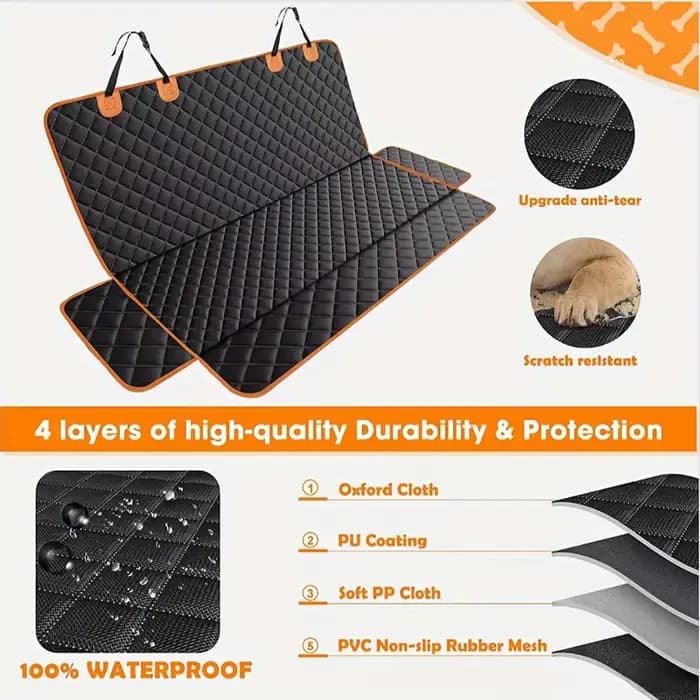 Juste de siège arrière imperméable pour animaux de compagnie, hamac en polymère de voyage pour petit