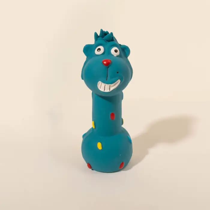 Jouet amusant pour chien avec haltères, jouet à mâcher interactif et grinçant pour chiens, jouet mol