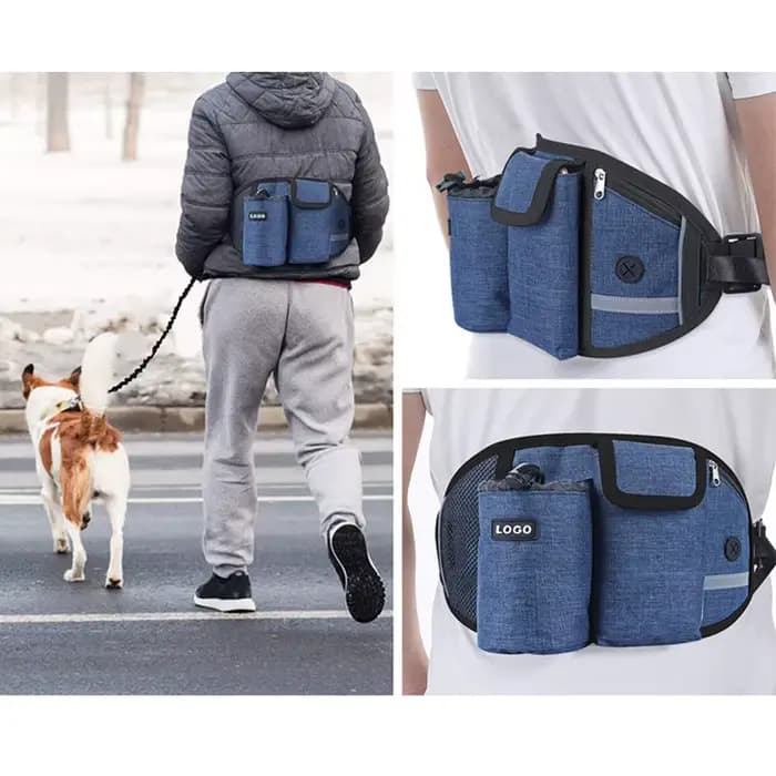 Sacs de Marche pour Chien, Entraînement pour Animal de Compagnie, Sac Banane, Mains Libres, Poudres