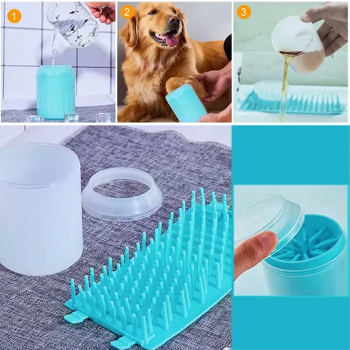 Nettoyeur de pattes pour animaux de compagnie, piston de pattes, tasse de nettoyage des pieds en Sil