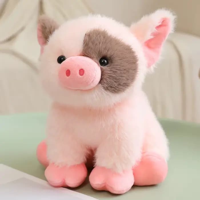 Jouet de démarrage pour chiots et chatons, cochon en peluche doux - Jouet de dentition ultra-doux de