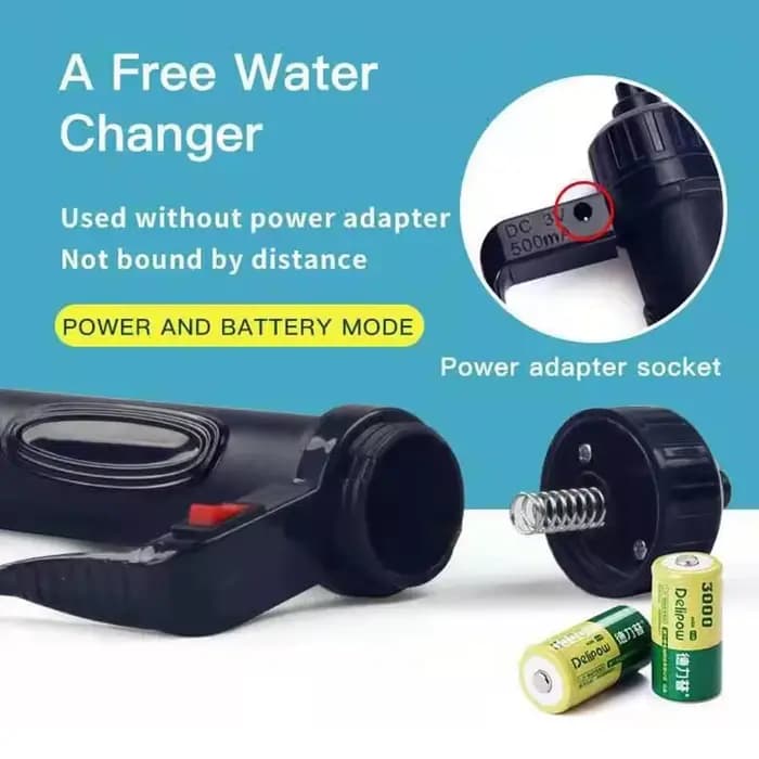 Pompe de changement d'eau d'aquarium électrique, outils de nettoyage, changeur d'eau, nettoyeur de g