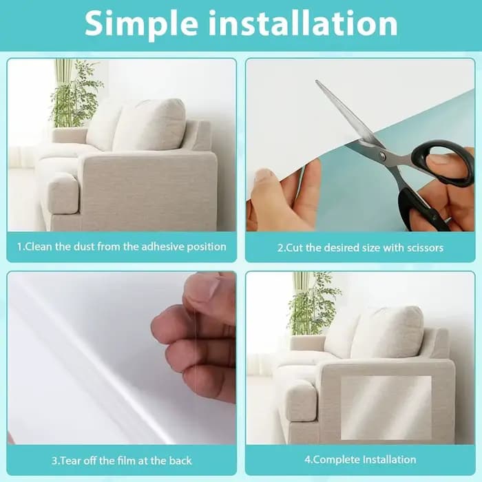 1 rouleau de ruban de protection anti-rayures pour meubles, auto-adhésif en PVC Transparent, tampons