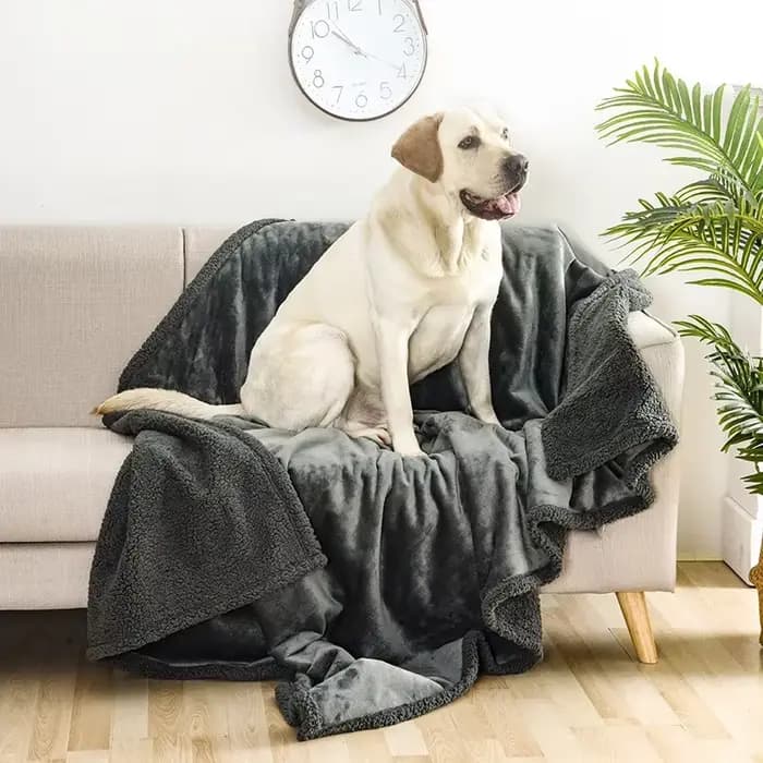 Couverture de lit en peluche imperméable pour animaux de compagnie, douce, floue, confortable, luxe,