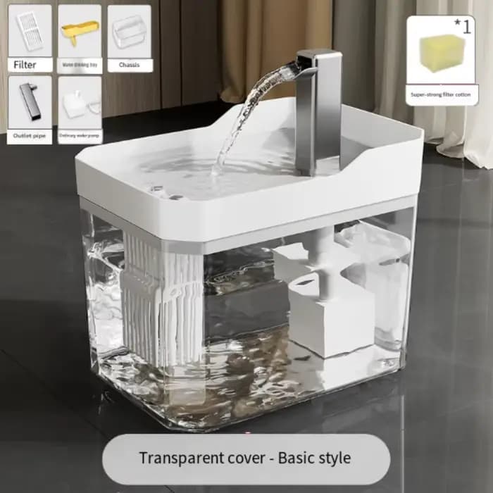 Fontaine à eau pour chat avec filtre automatique, distributeur d'eau USB pour animaux de compagnie,