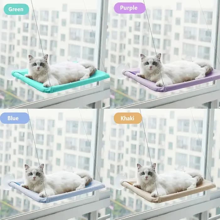 Hamac suspendu pour chat, lit pour chat, portant 20Kg, confortable, fenêtre ensoleillée, support de