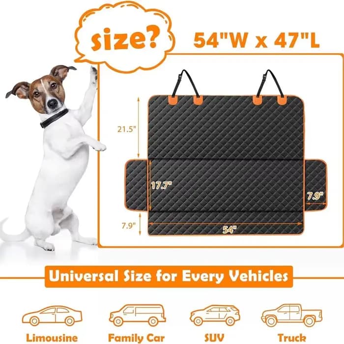 Juste de siège arrière imperméable pour animaux de compagnie, hamac en polymère de voyage pour petit
