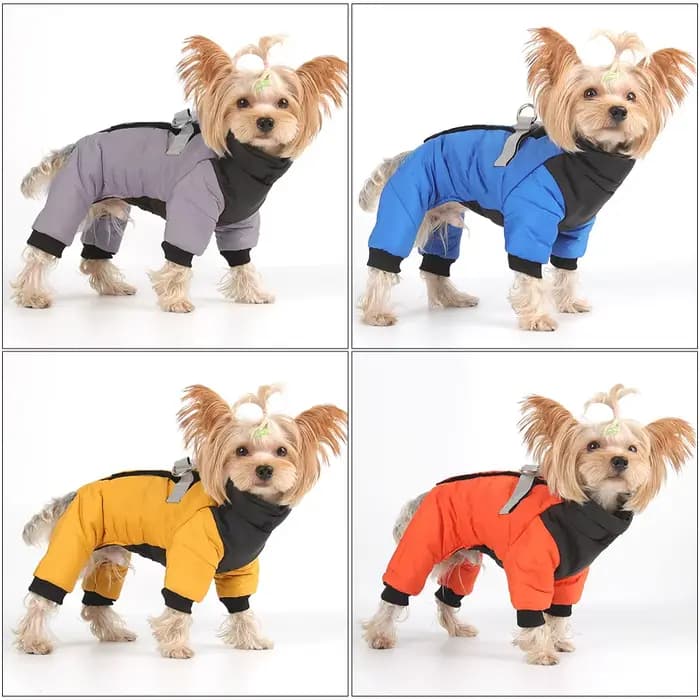 Combinaison imperméable pour chien, manteau d'hiver, vêtements chauds pour chiot, veste en coton pou
