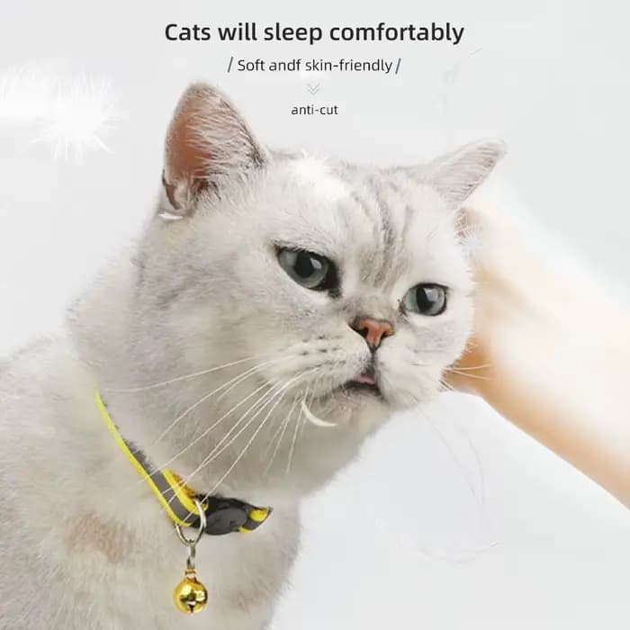 ROJECO Collier réglable avec clochette pour animal de compagnie, accessoire coloré de sécurité noctu
