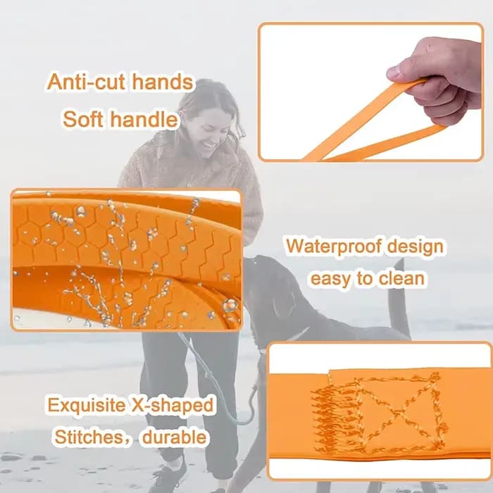 Laisse longue en PVC pour chien, 3M 6M 9M 12M 15M, facile à nettoyer, étanche, entraînement à la mar