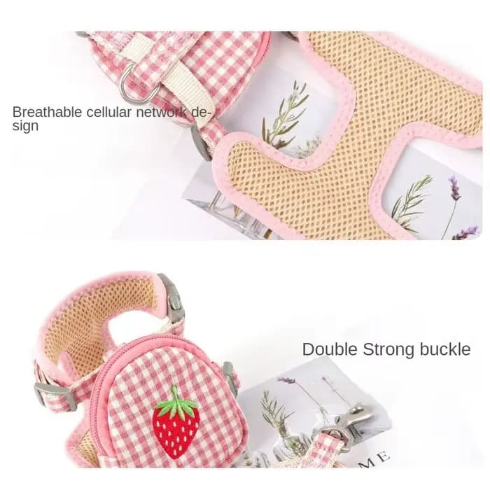 Harnais avec sac à dos pour chat, empêche la rupture, sangle de poitrine respirante, ensemble de cor