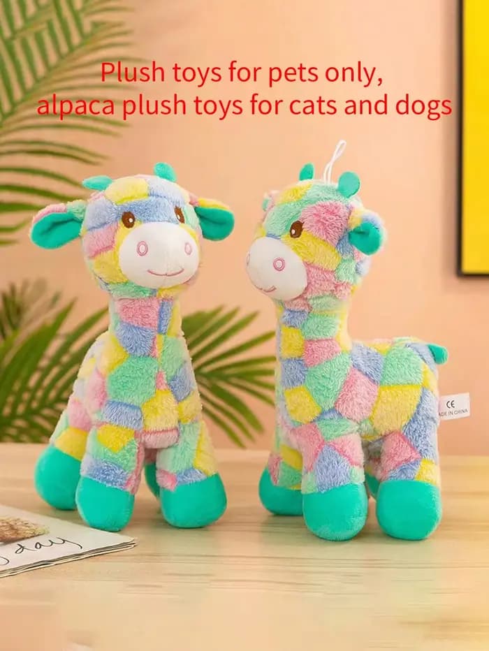 Jouet en peluche coloré de meulage de dents d'animal de compagnie de conception de cerf de dessin an