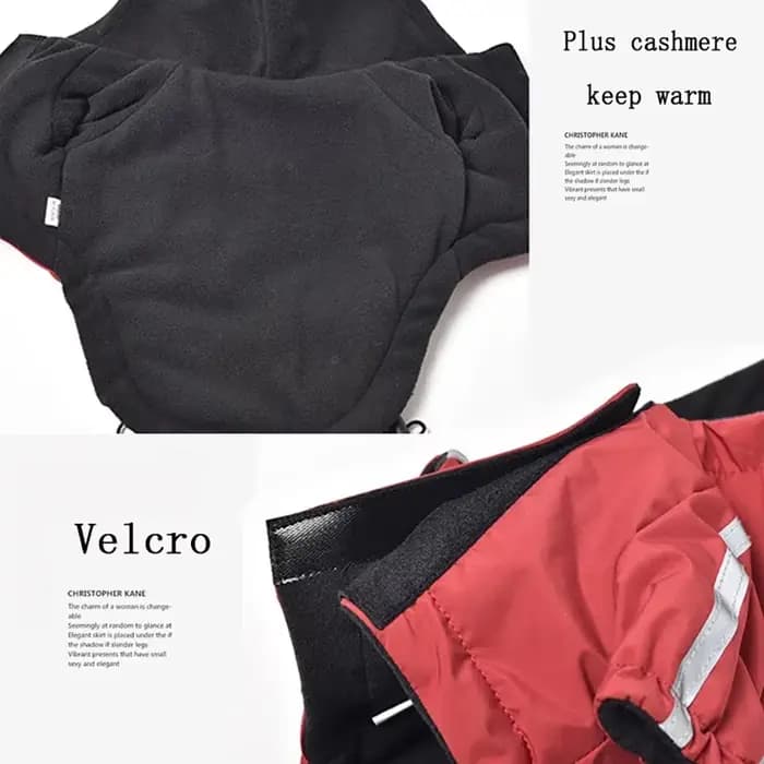 Vêtements réfléchissants pour animaux de compagnie, automne hiver, manteau chaud imperméable pour ch
