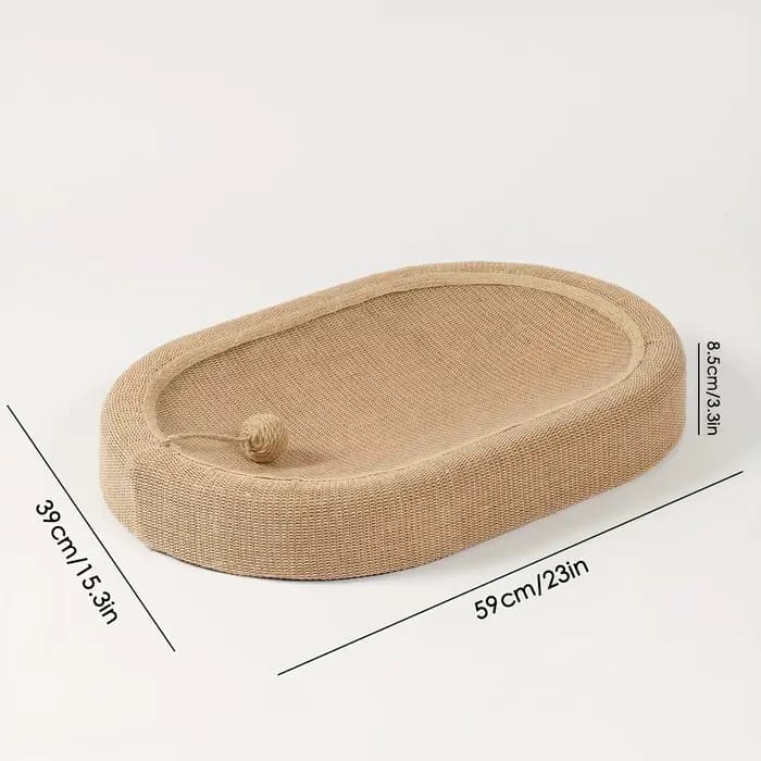 Planche à gratter durable avec bac à litière intégré pour chat - un jouet de soin des griffes de cha