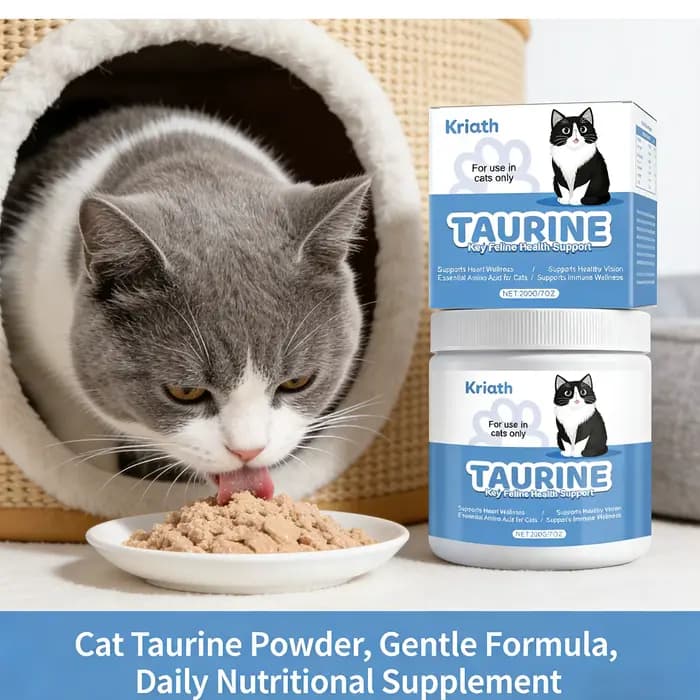  Poudre de taurine pour chats, soutient la santé et la stabilité cardiaque des animaux de compagnie