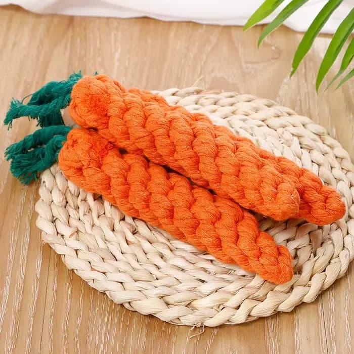 Jouet à nœud pour animaux de compagnie, 1 pièce, en forme de carotte pour chien et chat, jouets à mâ