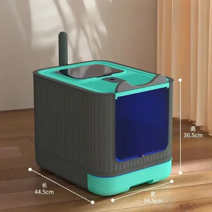 Bac à litière pour chat entièrement fermé, stérilisé aux UV, avec tiroir, bac jumbo grande capacité,