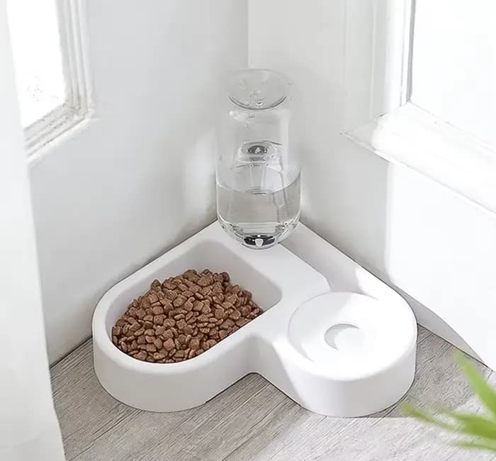 Bol double pour chien et chat - Ensemble de bols pour animaux de compagnie et pour la nourriture, bo
