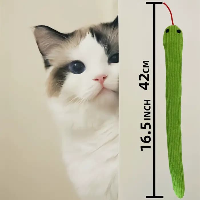 Jouet pour chat en forme de serpent, 1 pièce, jouet sonore froissé en lin doux, jouet interactif d'e