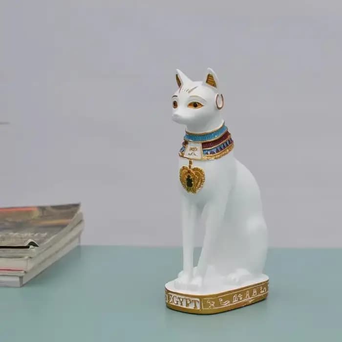Ornement de statue de déesse de chat égyptien vintage, mini figurine animale, décoration de jardin à