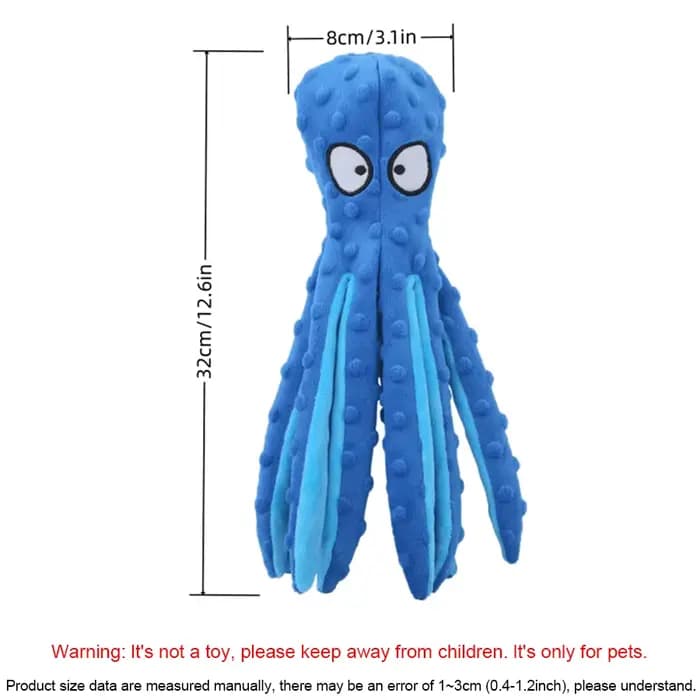 Coquille de poulpe vocale pour chien et chat, jouets en peluche pour le nettoyage des dents, jouets