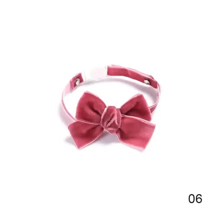 Collier élastique réglable pour chiot, chaton, nœud papillon en velours, chat, Chihuahua, avec cloch