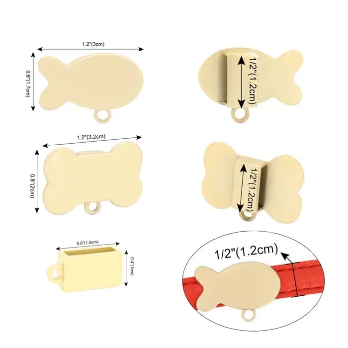 Étiquette d'identification Anti-perte pour chien et chat, pour collier gravé, étiquettes d'identific