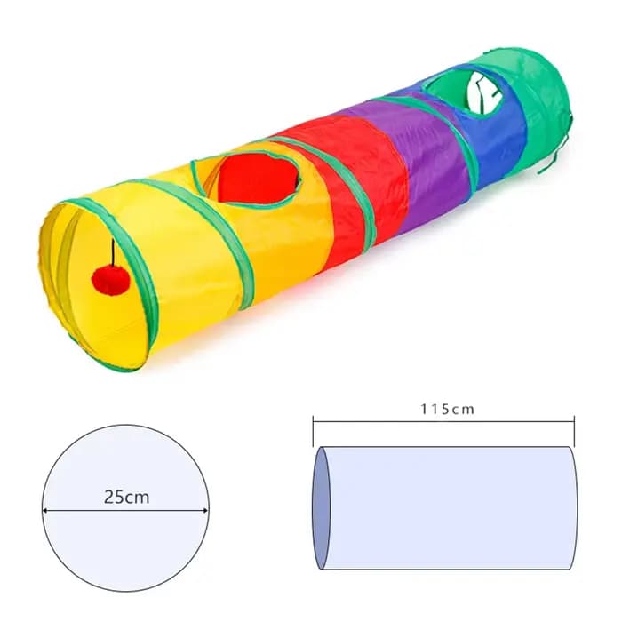 Tunnel pour chat, Tube pour animaux de compagnie, jouet de jeu pliable, intérieur et extérieur, joue