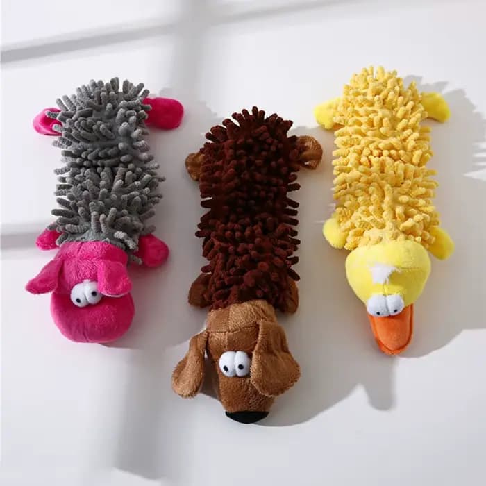 Jouet en peluche Durable pour chien de compagnie, en forme d'animal avec grinçant pour petits chiens