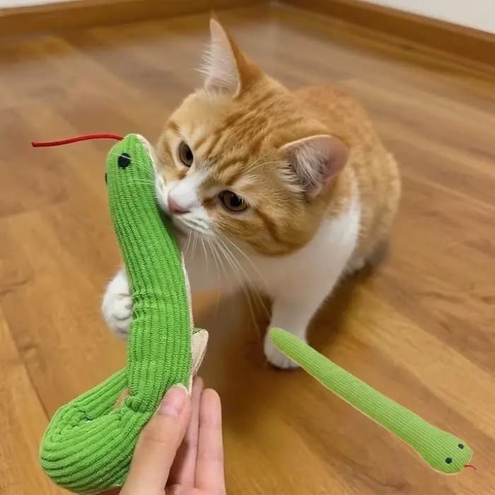 Jouet interactif pour chien et chat en forme de serpent, avec son froissement, jouet à trétonner pou
