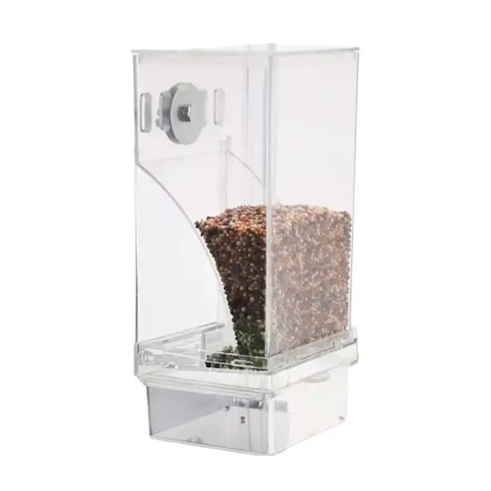 Distributeur d'aliments transparent anti-gaspillage à flux automatique par gravité, réutilisable pou