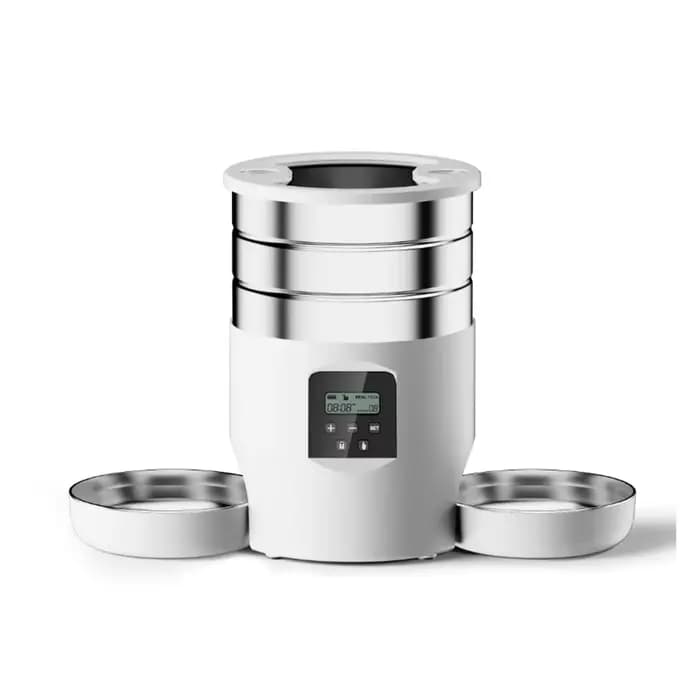 Distributeur de nourriture intelligent pour animaux de compagnie, version Ifi 4,5 l, avec double bol