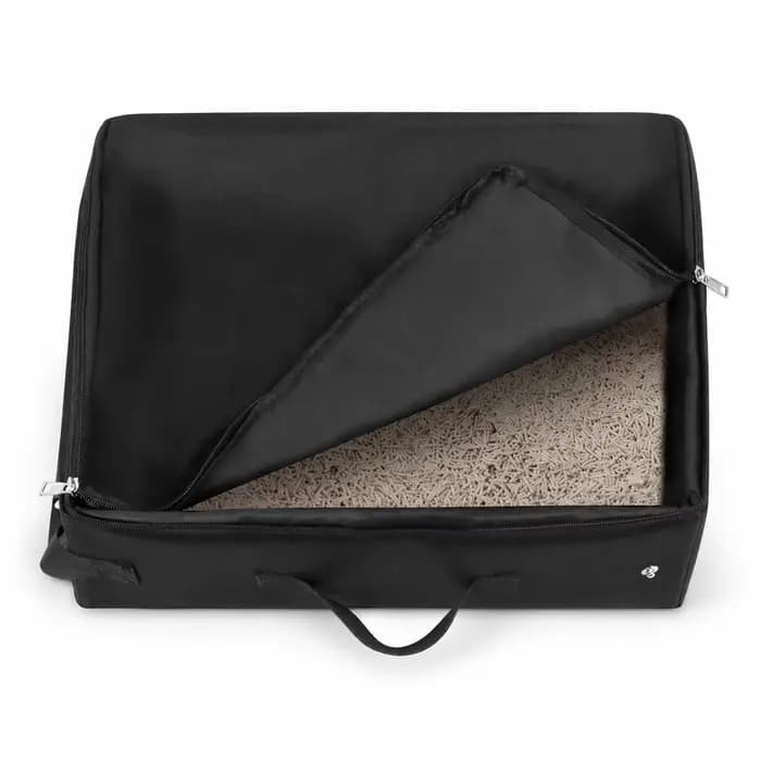 Litière pour chat portable, pliable, sac de voyage pour litière de chat, tissu imperméable, toilette