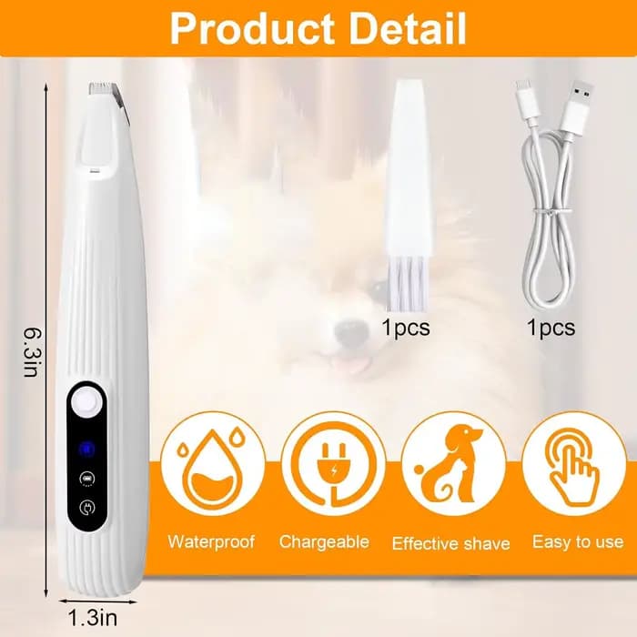 Rasoir de pied pour animaux de compagnie chat rasage poussoir électrique coupe de chien pied cheveux