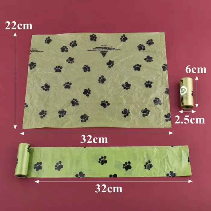 1/42 rouleau sac poubelle biodégradable pour animaux de compagnie sacs de merde de chien en vrac sac