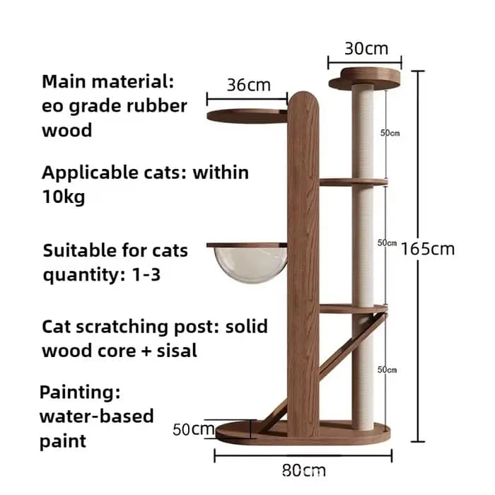 Tour à chat en bois grand modèle arbre à chat chats hamac accessoires lit jouets pour animaux de com