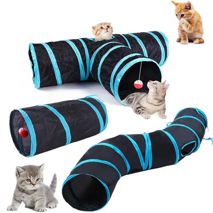 Tunnel pour chat, fournitures pour animaux de compagnie, Tunnel de jeu de passage S T, jouet pliable